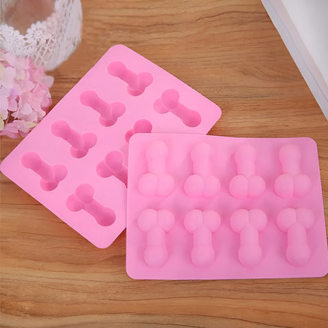 Bachelorette Party Silicone Ice Cube Tray Adult Fun Ice Mold for Drinks 2 Pack