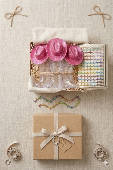 Cowboy Boot Shot Glasses with Hats + Western Curtain Bundle Party Decor Set