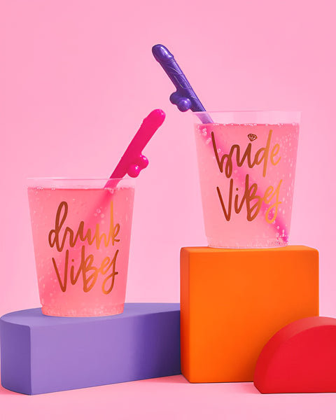 Reusable Bachelorette Party Straws 10 Pack for Bridal Shower & Hen