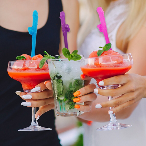Reusable Bachelorette Party Straws 20 Pack for Bridal Shower & Hen