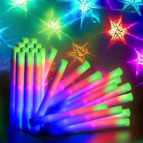 Customized Foam LED Glow Sticks Wedding Favors 40 Pack – Light Up Party Supplies, LED Glow Sticks Personalized Light Up Foam Sticks, Custom Text