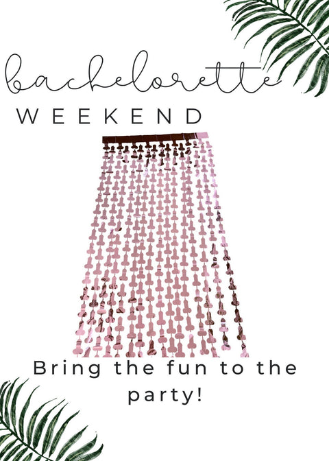 Bachelorette Penis Party Curtains - Funny Decorations - Gag Decor for Bachelor Parties, Girls Weekend, Bachelor Party, Hen Party, Bach Gift