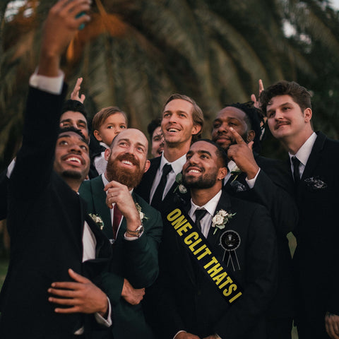 Bachelor Party Sash - "One Clit Thats It" Ultimate Groom Gear Funny 'Groom To Be' Sash - One Size Fits All - Bachelor Party Supplies