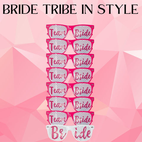 Bachelorette Party Sunglasses - 8 Pack Sunglasses For Bridal Party 7 Bride Tribe Sunglasses 1 Bride Sunglass Bachelorette Party Favors