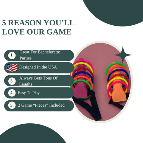 Bachelorette Party Game- Forehead Ring Toss- Bachelorette Games- Bachelorette Party Gifts To Get a Laugh- Girls Night Games- Hen Party Favor