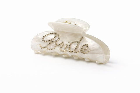 Bride Hair Claw Clip with Sparkling Design – Elegant Bridal Hair Accessory for Wedding, Bachelorette Party, Bridal Shower, Engagement & Honeymoon Gift