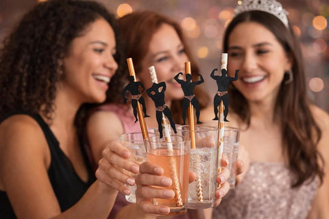 Party Straws 20 Pack – Funny Guest Gifts for Bachelorette Party, Girls Weekend, Bridal Shower & Birthday Drink Decorations