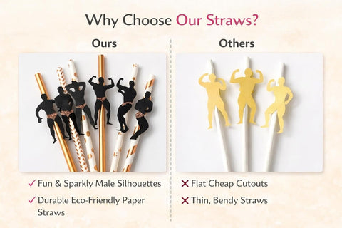 Party Straws 20 Pack – Funny Guest Gifts for Bachelorette Party, Girls Weekend, Bridal Shower & Birthday Drink Decorations