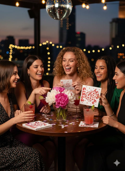 Bachelorette Party Napkins 20 Pack – Let’s Go Girls Disposable Cocktail Napkins for Bridal Shower, Girls Night, Birthday Party Decorations & Supplies
