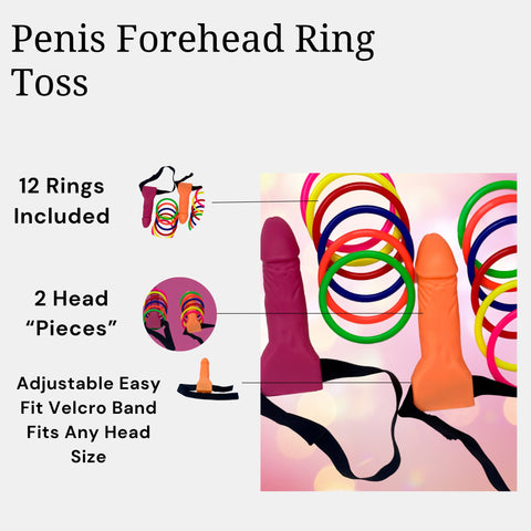 Bachelorette Party Game- Forehead Ring Toss- Bachelorette Games- Bachelorette Party Gifts To Get a Laugh- Girls Night Games- Hen Party Favor